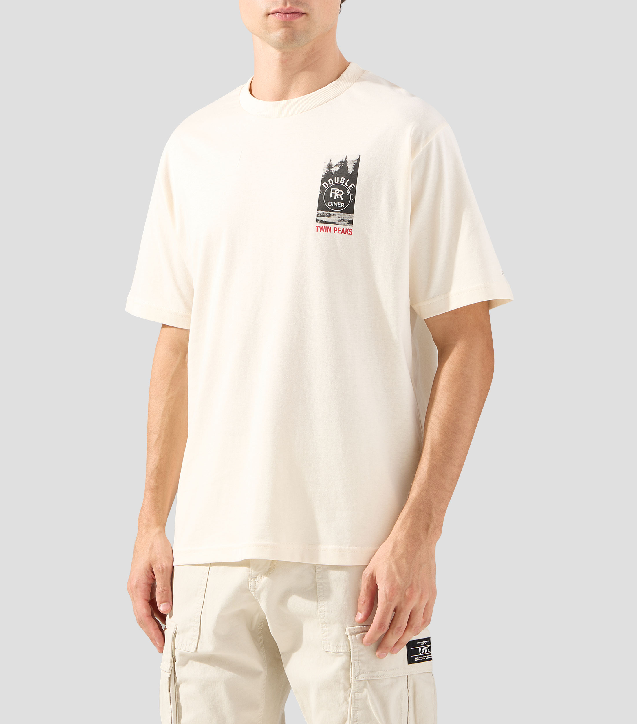 Playera cuello redondo manga corta estampada Hombre